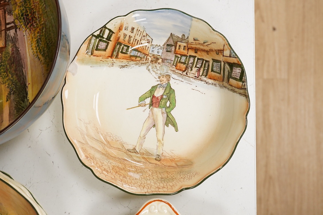 A collection of Royal Doulton Series ware bowls, a tray, cup etc